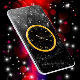 Icono de Black Clock Live Wallpaper